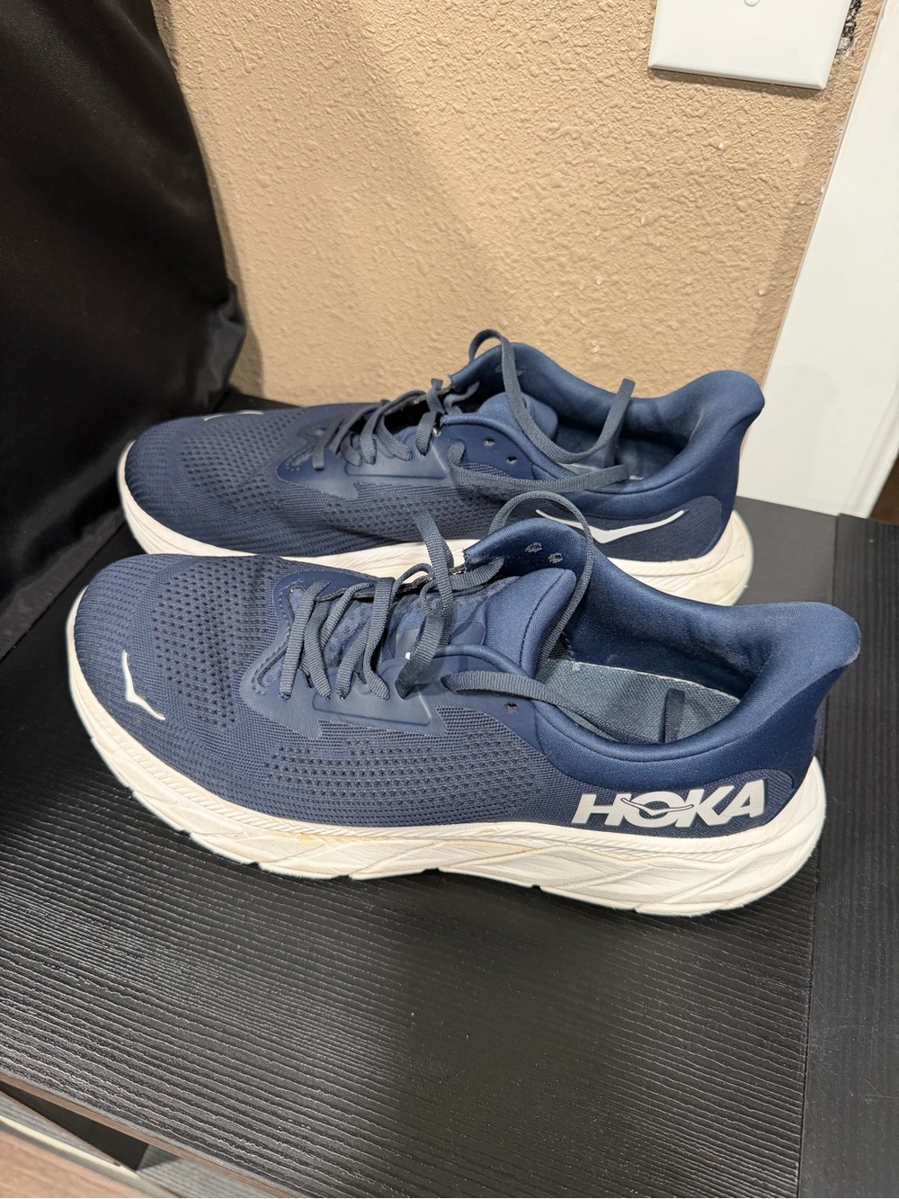 Hoka One One Navy and White Men's Sneakers